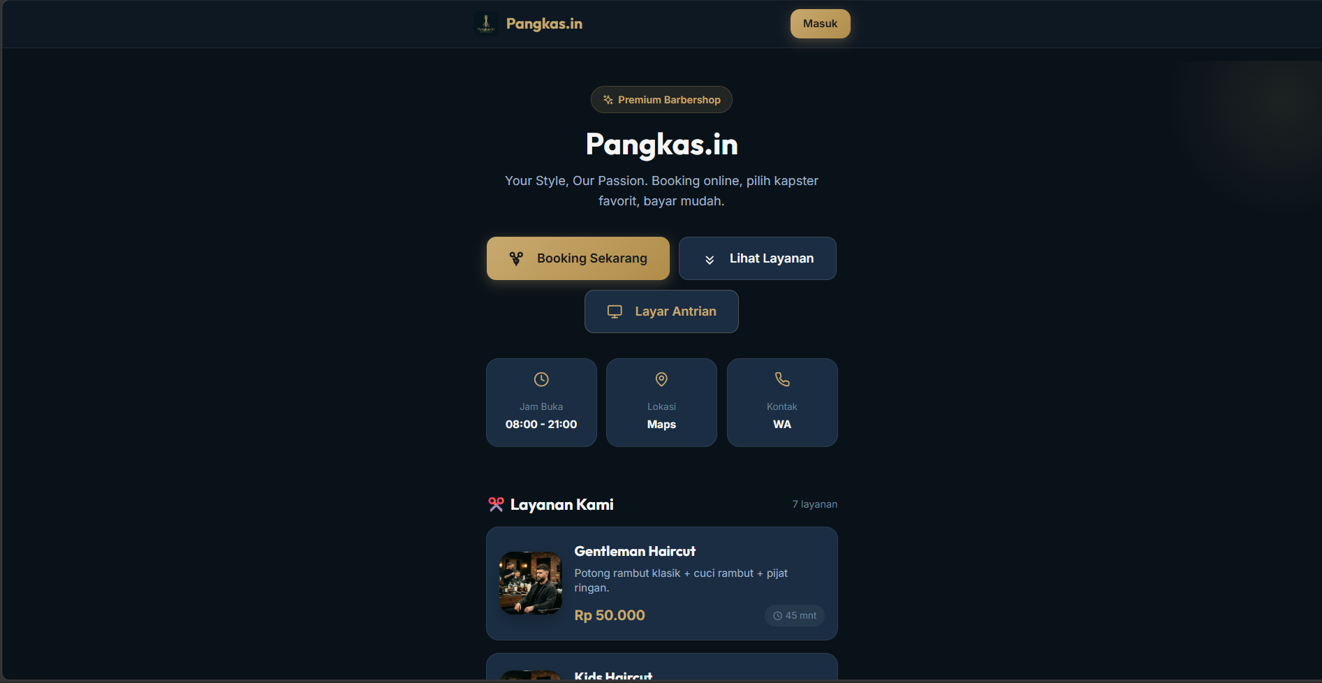 PANGKAS.IN - Booking/Antrian Barbershop