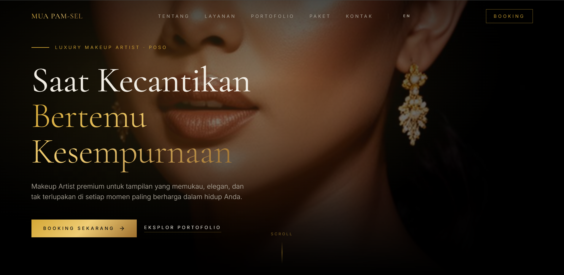 MUA PAM-SEL — Premium Luxury Makeup Landing Page