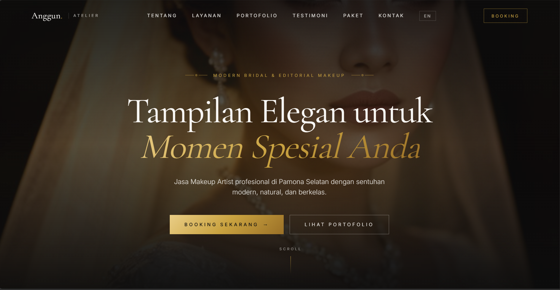 MUA PAM-SEL: Ultra-Premium Bilingual Landing Page for Professional Artistry