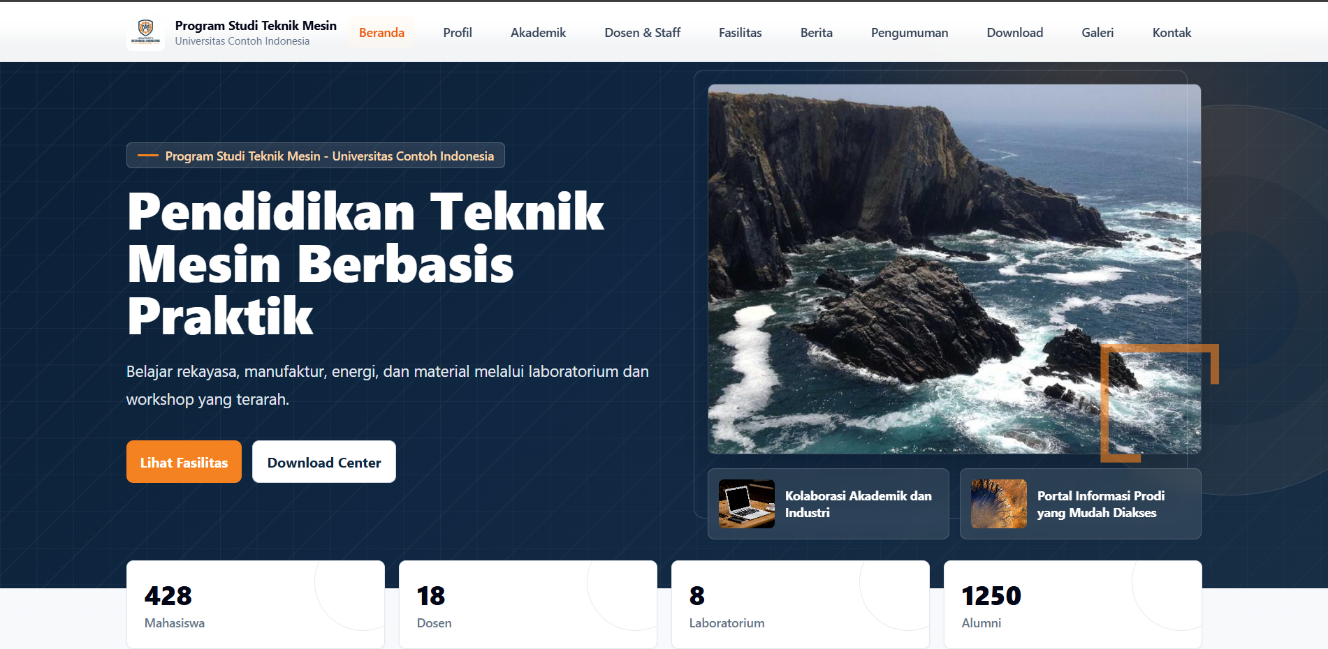 Prodimesin: Sistem Web Informasi Program Studi Teknik Mesin Premium